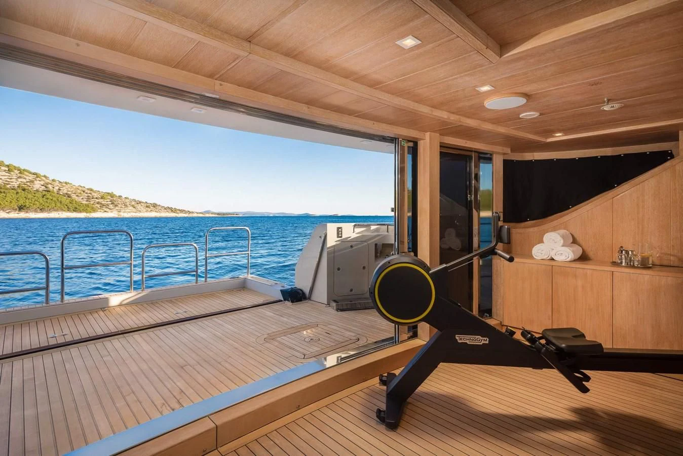 a boat on the water aboard LAMMOUCHE Yacht for Sale