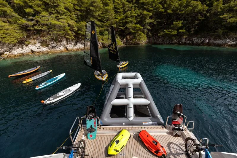 a boat on the water aboard LAMMOUCHE Yacht for Sale