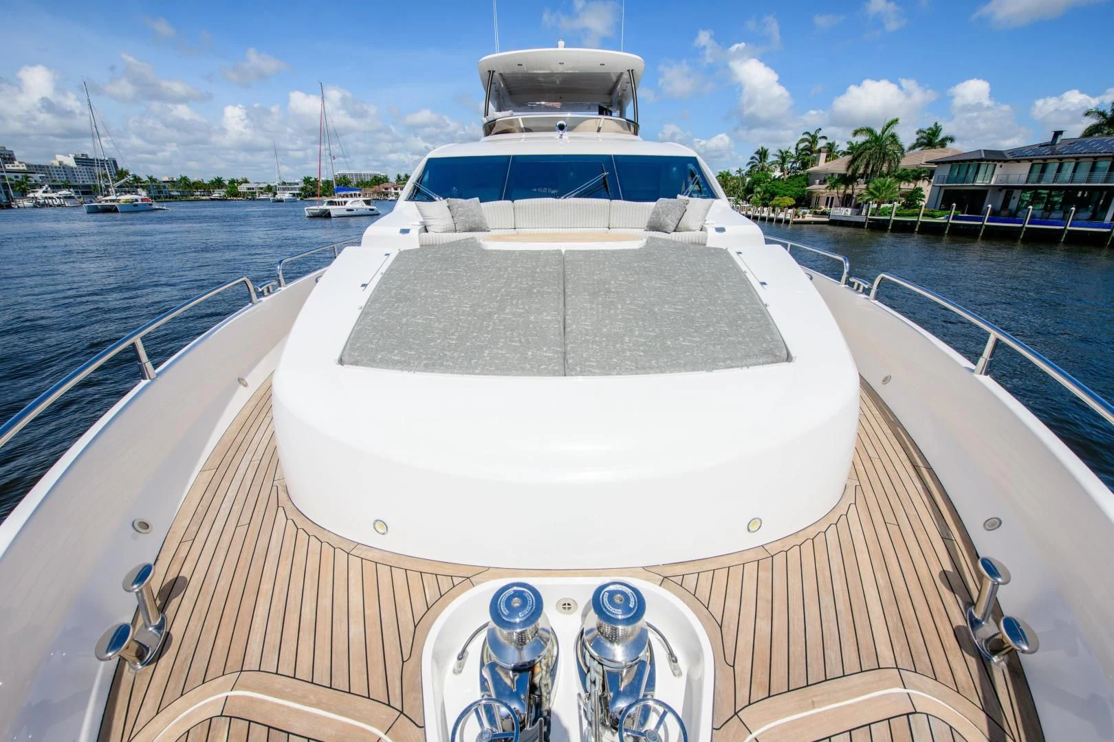 a boat on a water body aboard FUNSEEKER Yacht for Sale