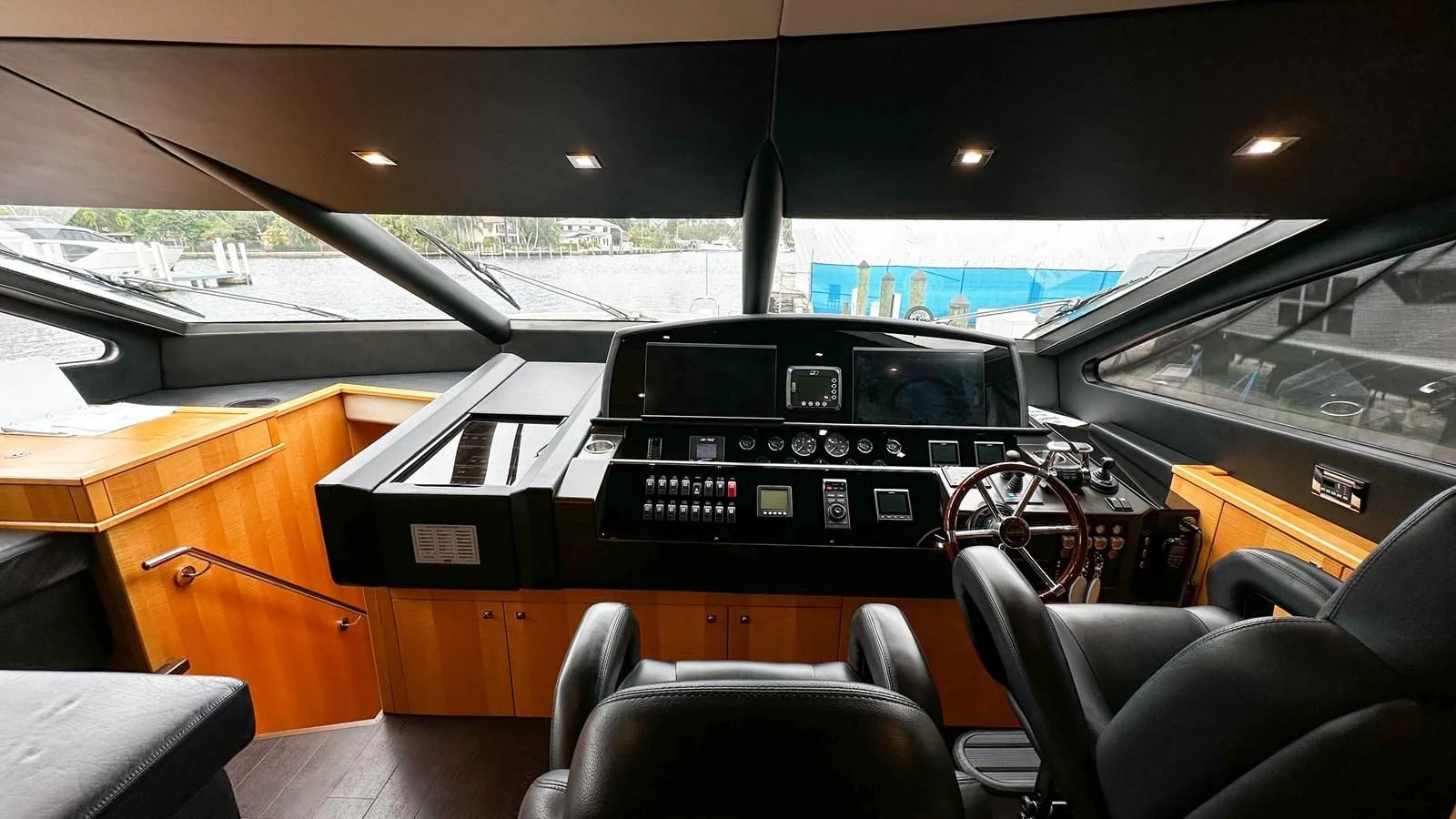 inside of a car aboard FUNSEEKER Yacht for Sale