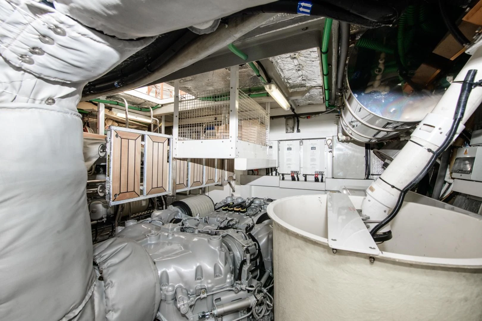 a large room with machinery aboard FUNSEEKER Yacht for Sale