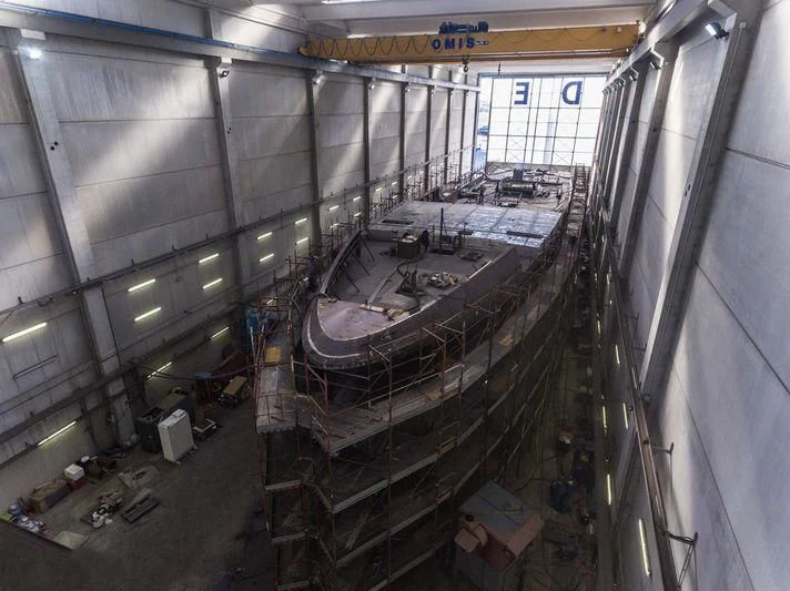 a large room with several machines aboard REGINA D'ITALIA Yacht for Sale