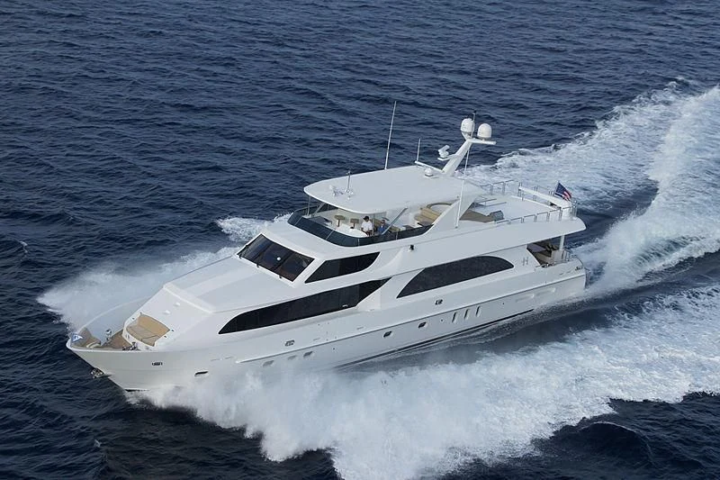 a white yacht on the water aboard CRYSTAL ANNE Yacht for Sale