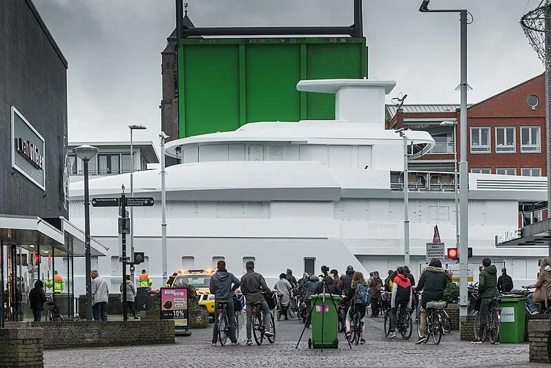 a group of people riding bikes aboard SHINKAI Yacht for Sale