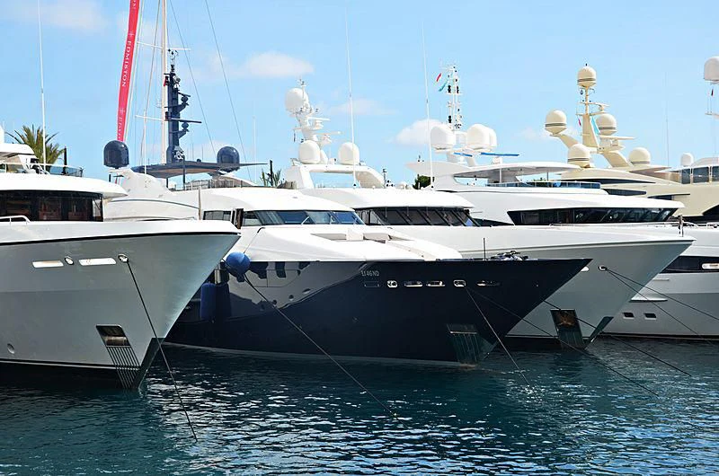 several white yachts in the water aboard ALASKA Yacht for Sale