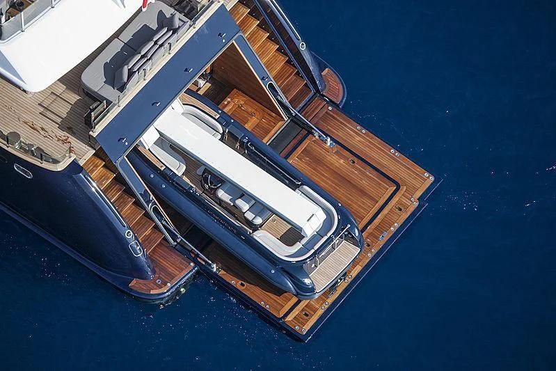 a high angle view of a ship aboard ALASKA Yacht for Sale
