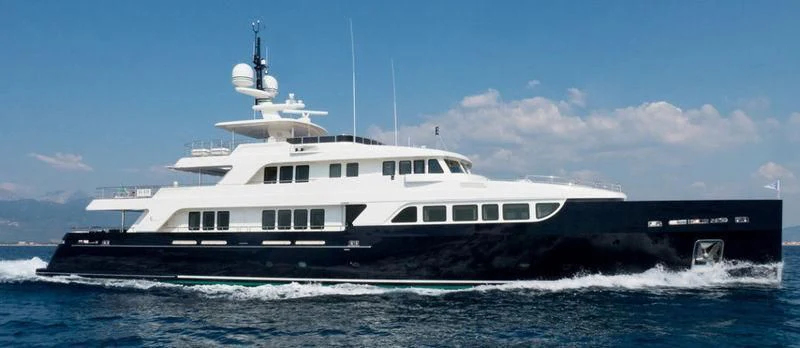 a large white boat aboard GIO CHI THE Yacht for Sale