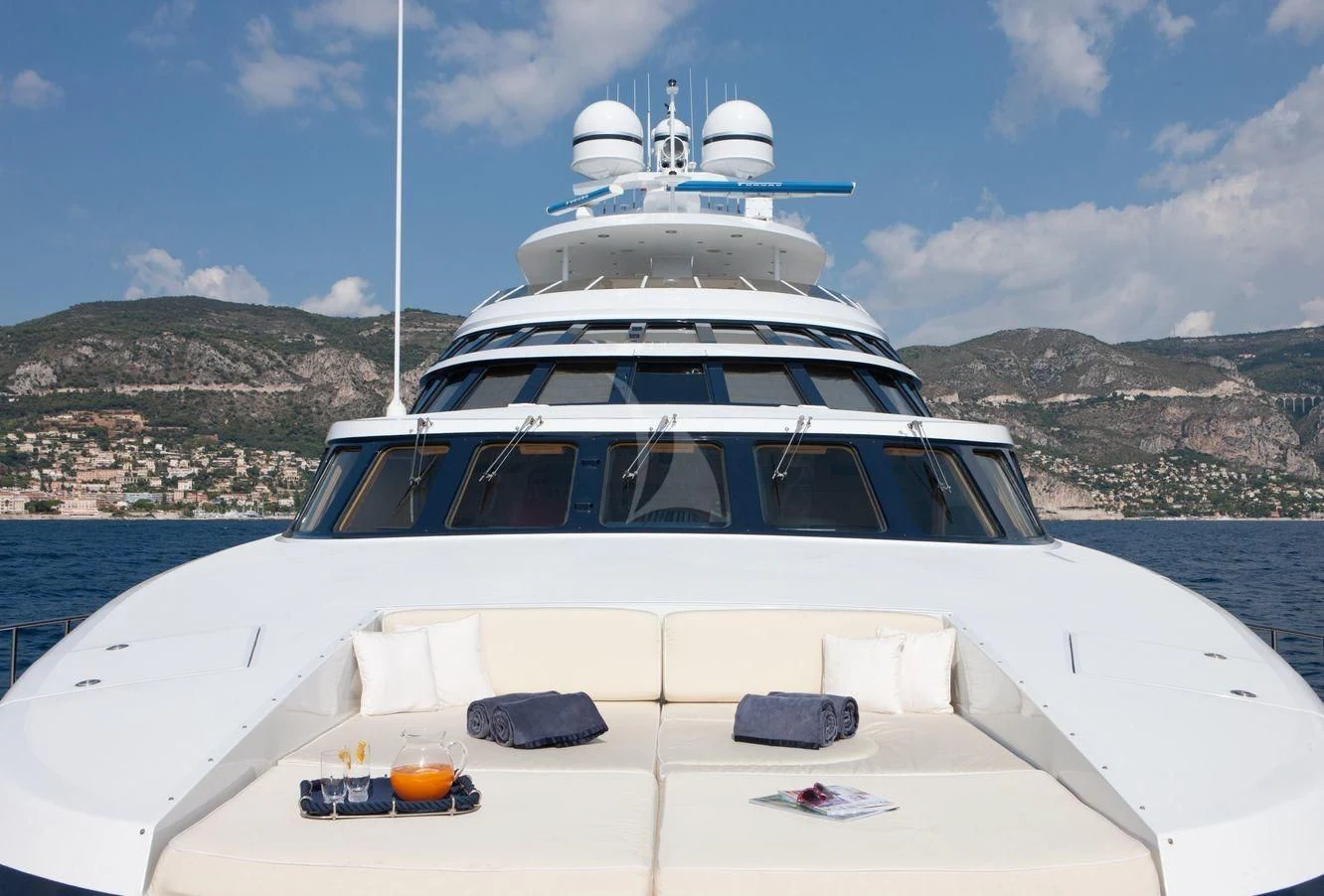 a boat on the water aboard AZZURRA II Yacht for Sale