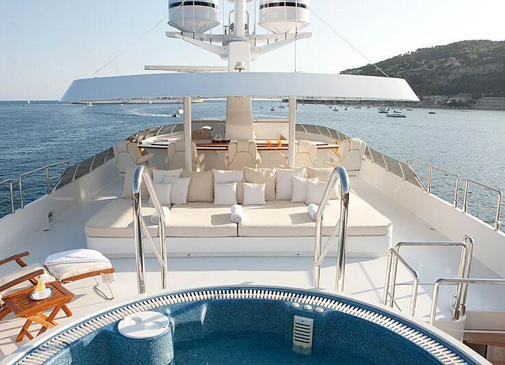 a boat on the water aboard AZZURRA II Yacht for Sale