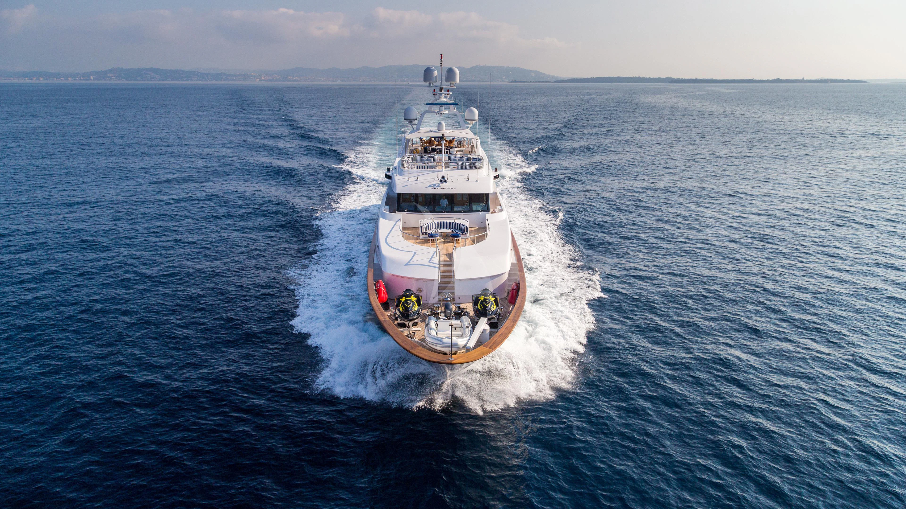 a ship in the water aboard AIR Yacht for Sale