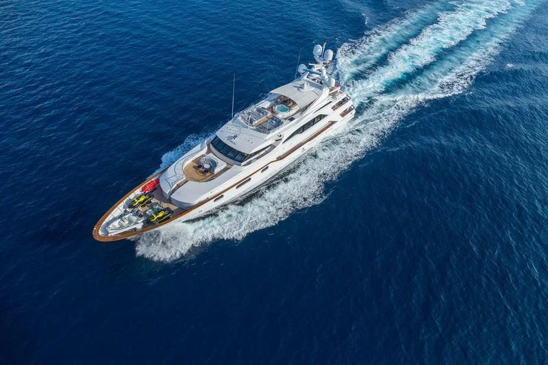 a boat in the water aboard AIR Yacht for Sale