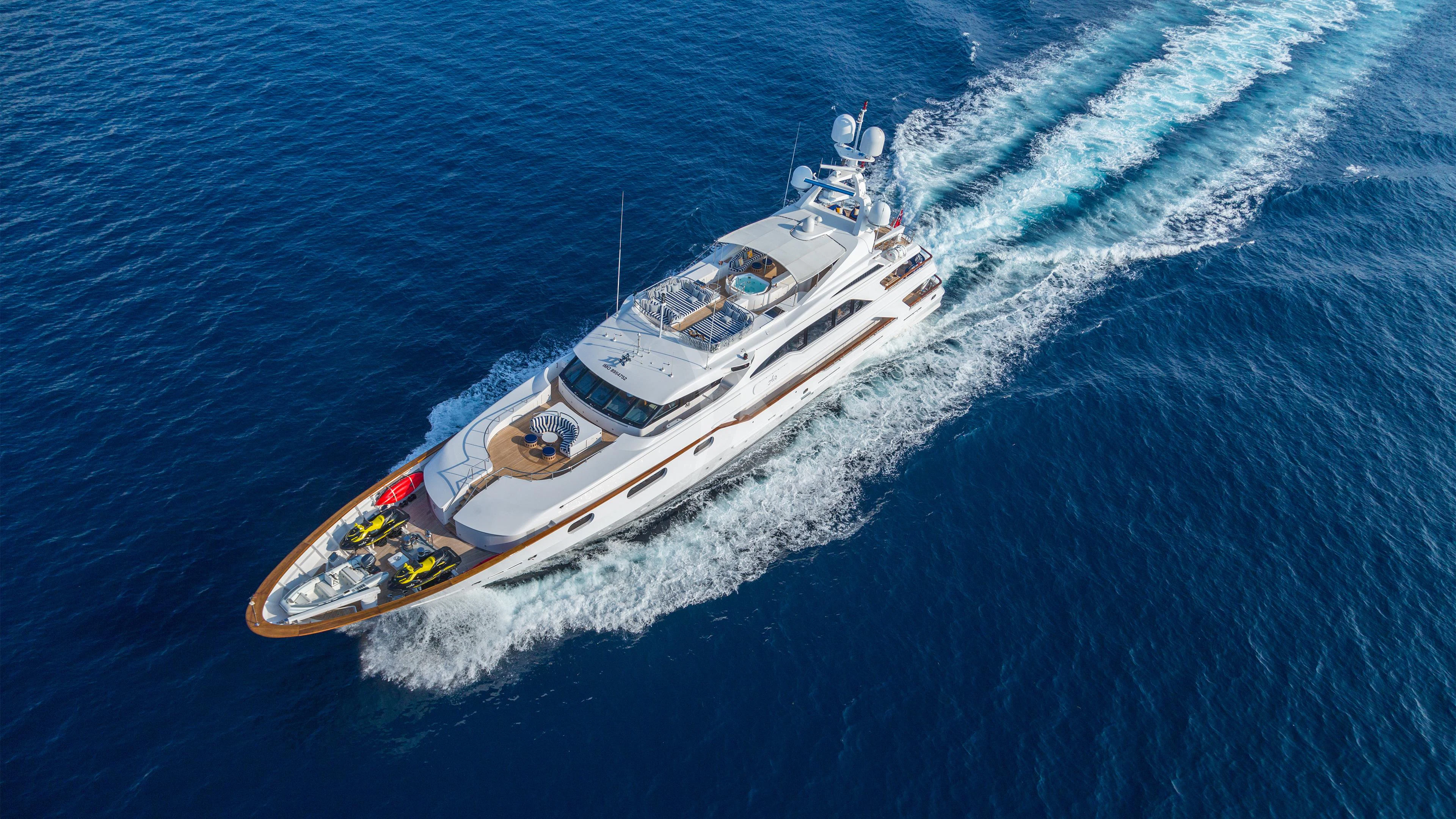 a boat in the water aboard AIR Yacht for Sale