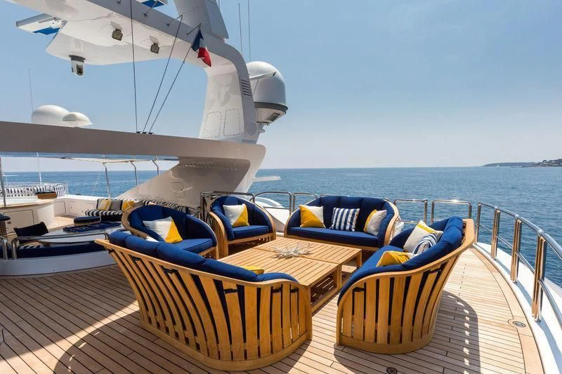 a boat on the water aboard AIR Yacht for Sale