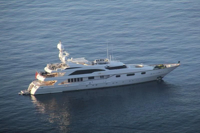 a white yacht in the water aboard AIR Yacht for Sale