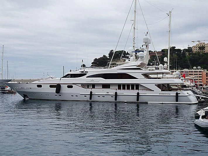 a white boat in the water aboard AIR Yacht for Sale