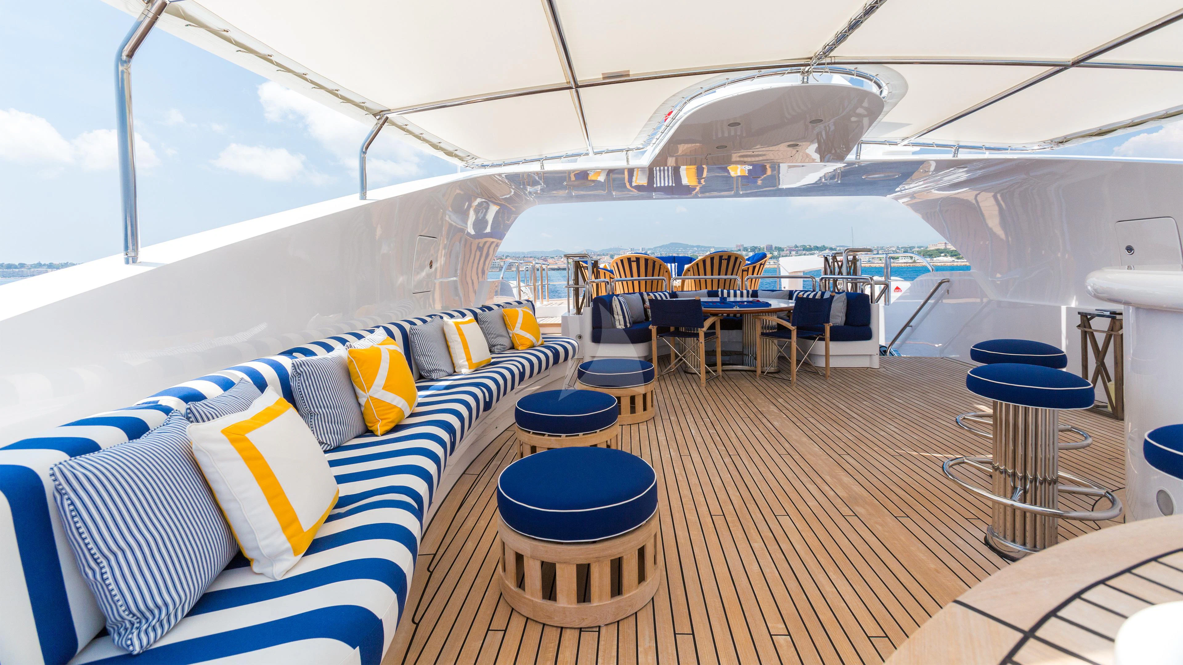 inside of a boat aboard AIR Yacht for Sale