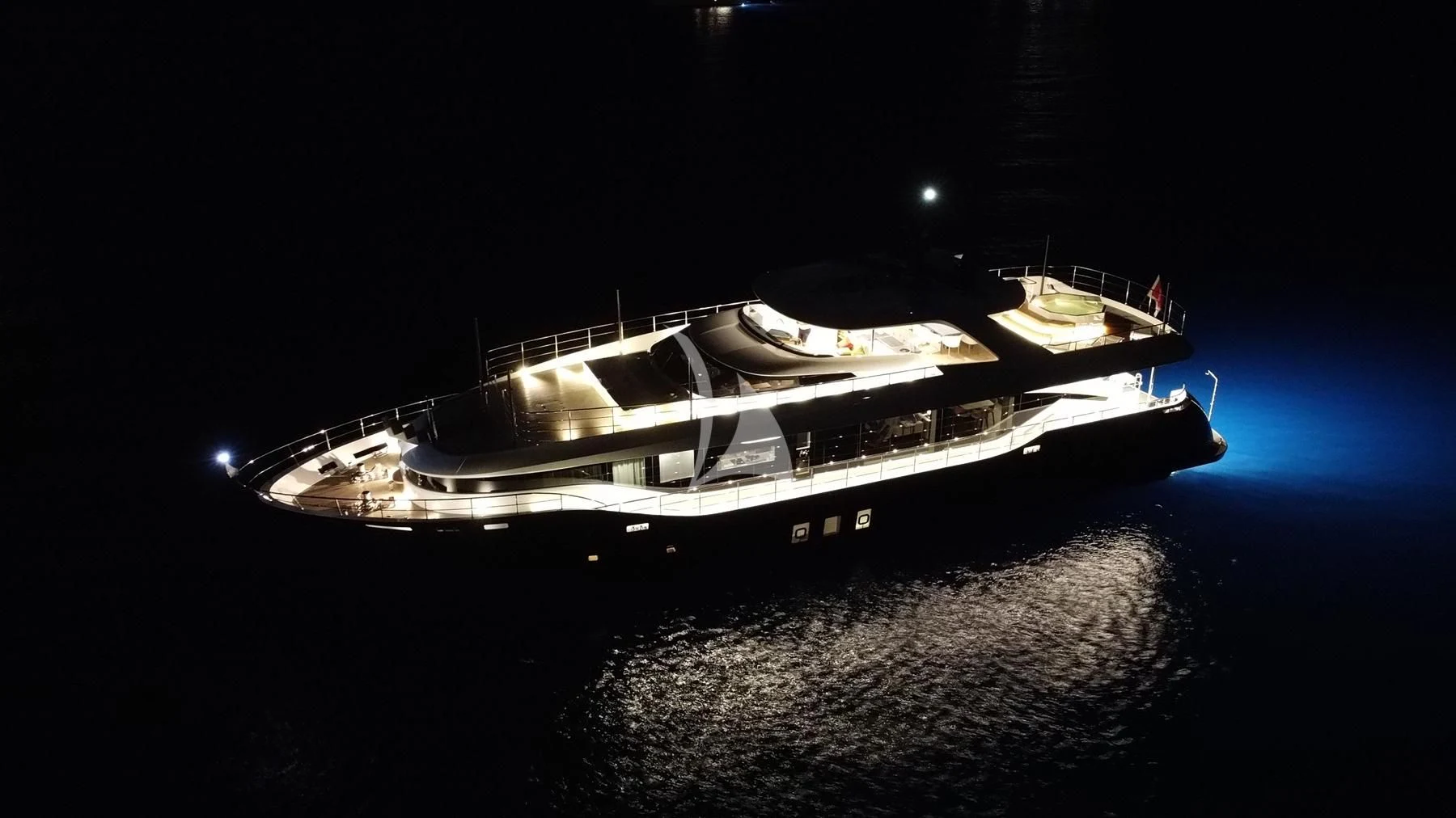 a space ship in space aboard EDEN Yacht for Sale