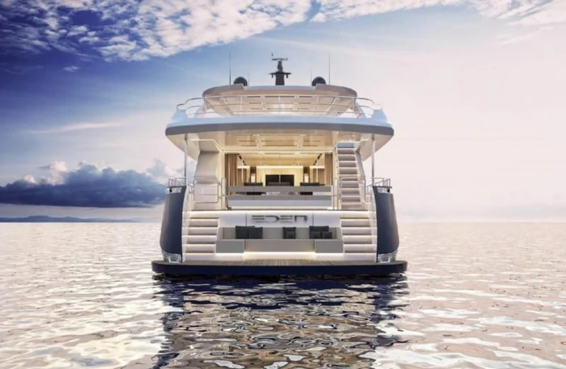 a boat in the water aboard EDEN Yacht for Sale