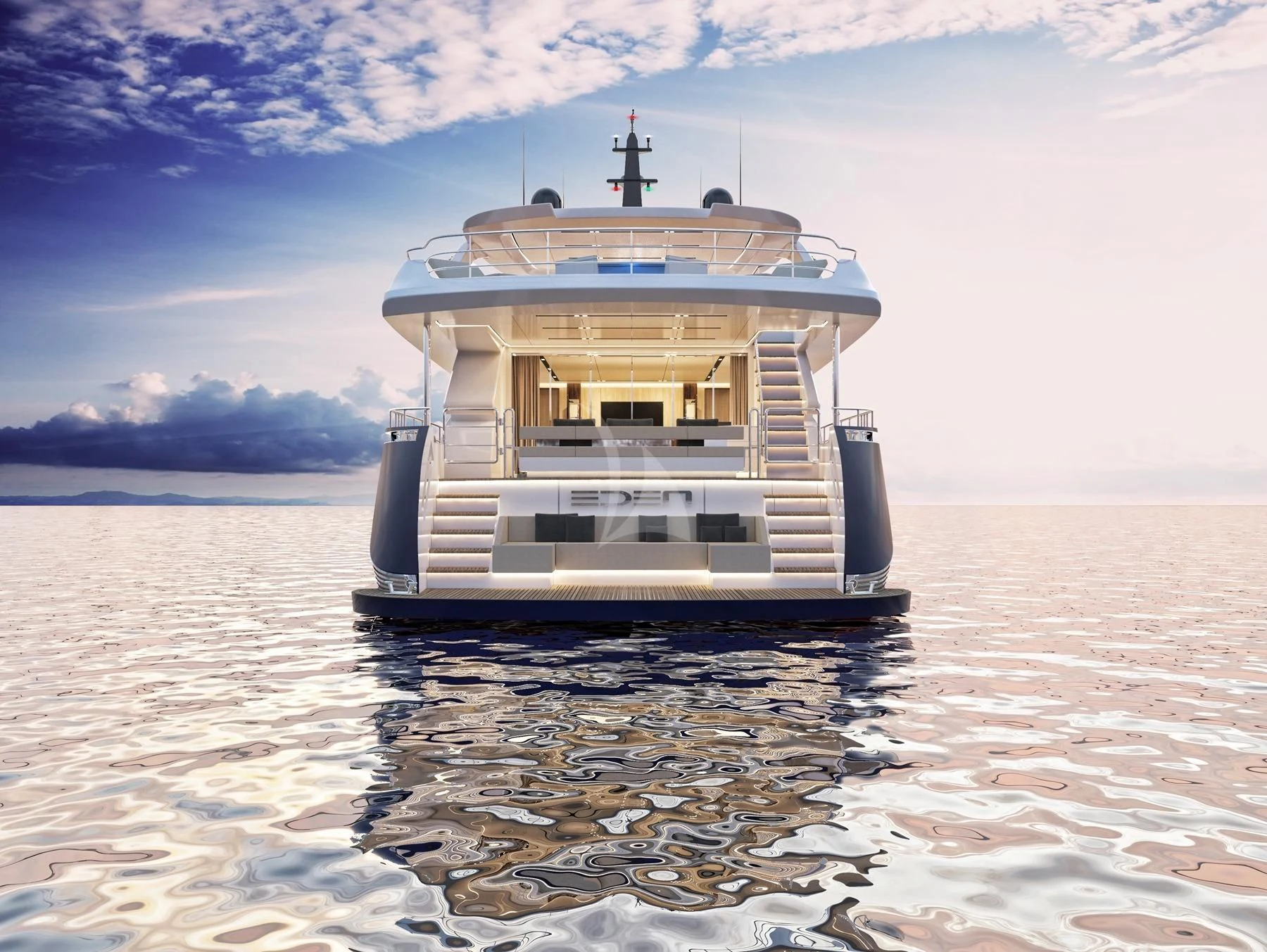 a boat on the water aboard EDEN Yacht for Sale