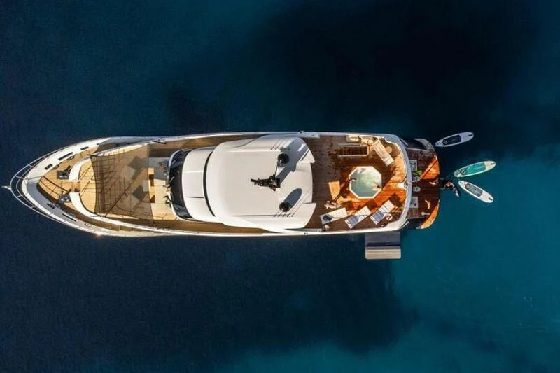 a space ship in outer space aboard EDEN Yacht for Sale