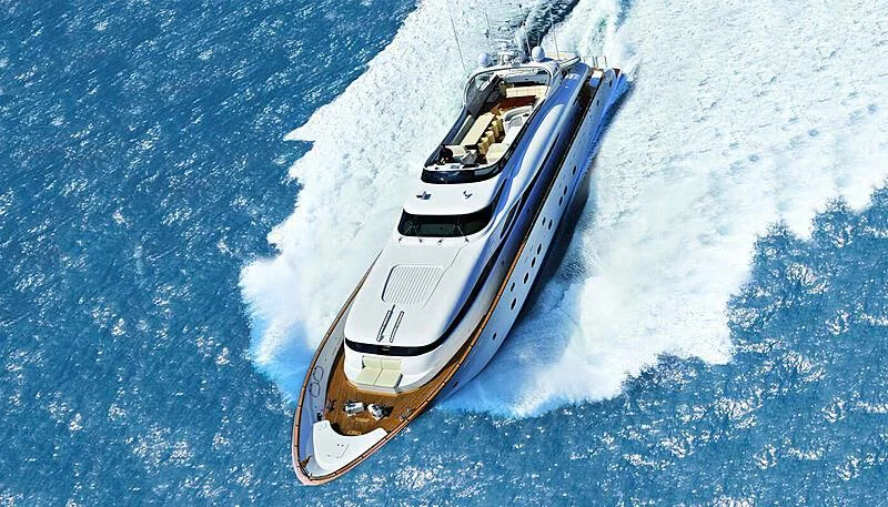 a space shuttle on a planet aboard ANASA Yacht for Sale