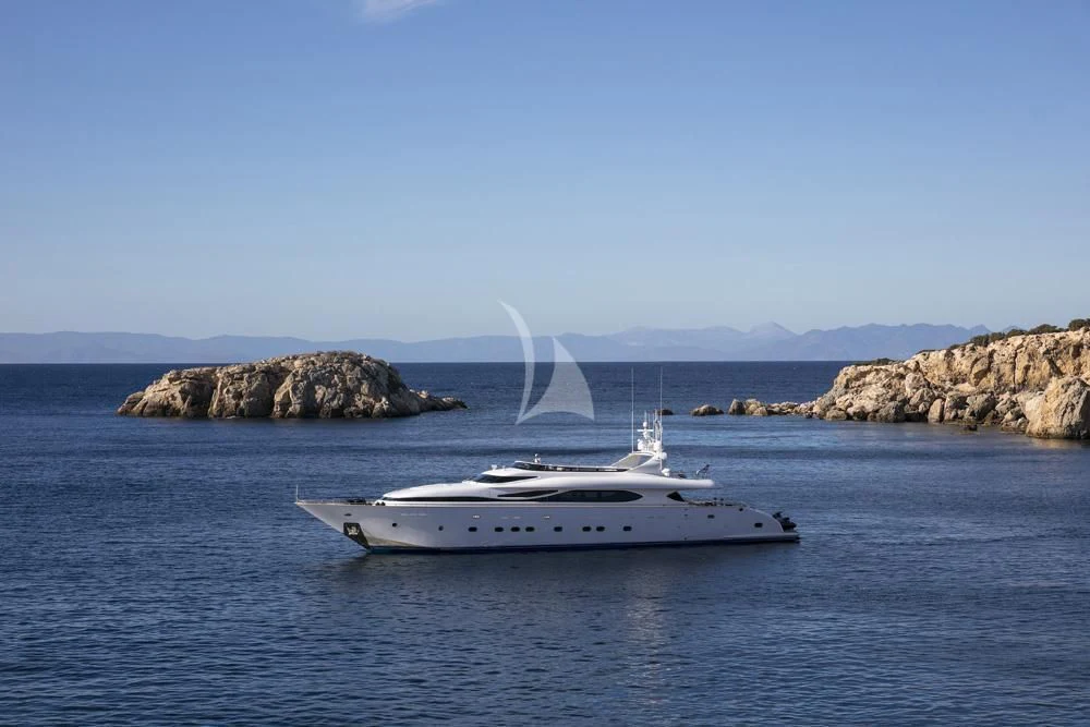 a boat on the water aboard ANASA Yacht for Sale