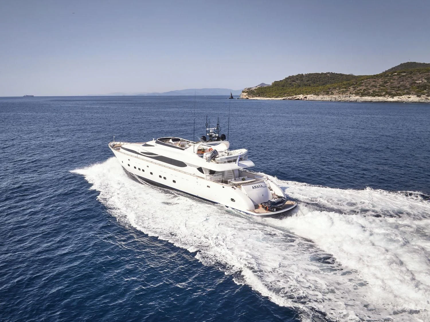 a boat on the water aboard ANASA Yacht for Sale