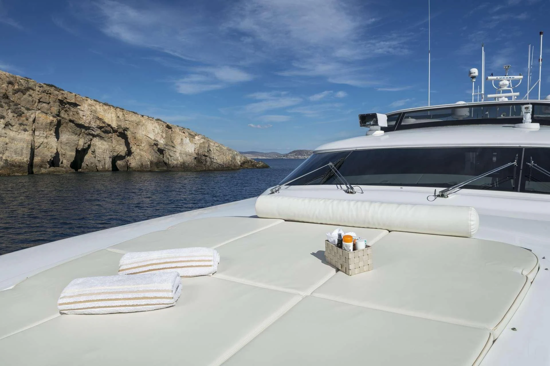 a boat on the water aboard ANASA Yacht for Sale
