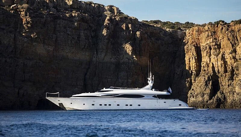 a boat on the water aboard ANASA Yacht for Sale