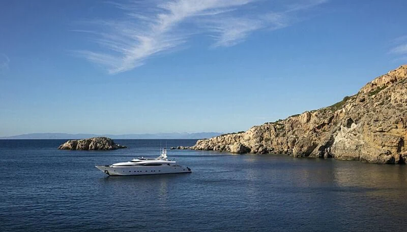 a boat on the water aboard ANASA Yacht for Sale