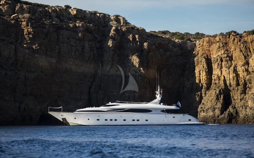 a boat on the water aboard ANASA Yacht for Sale