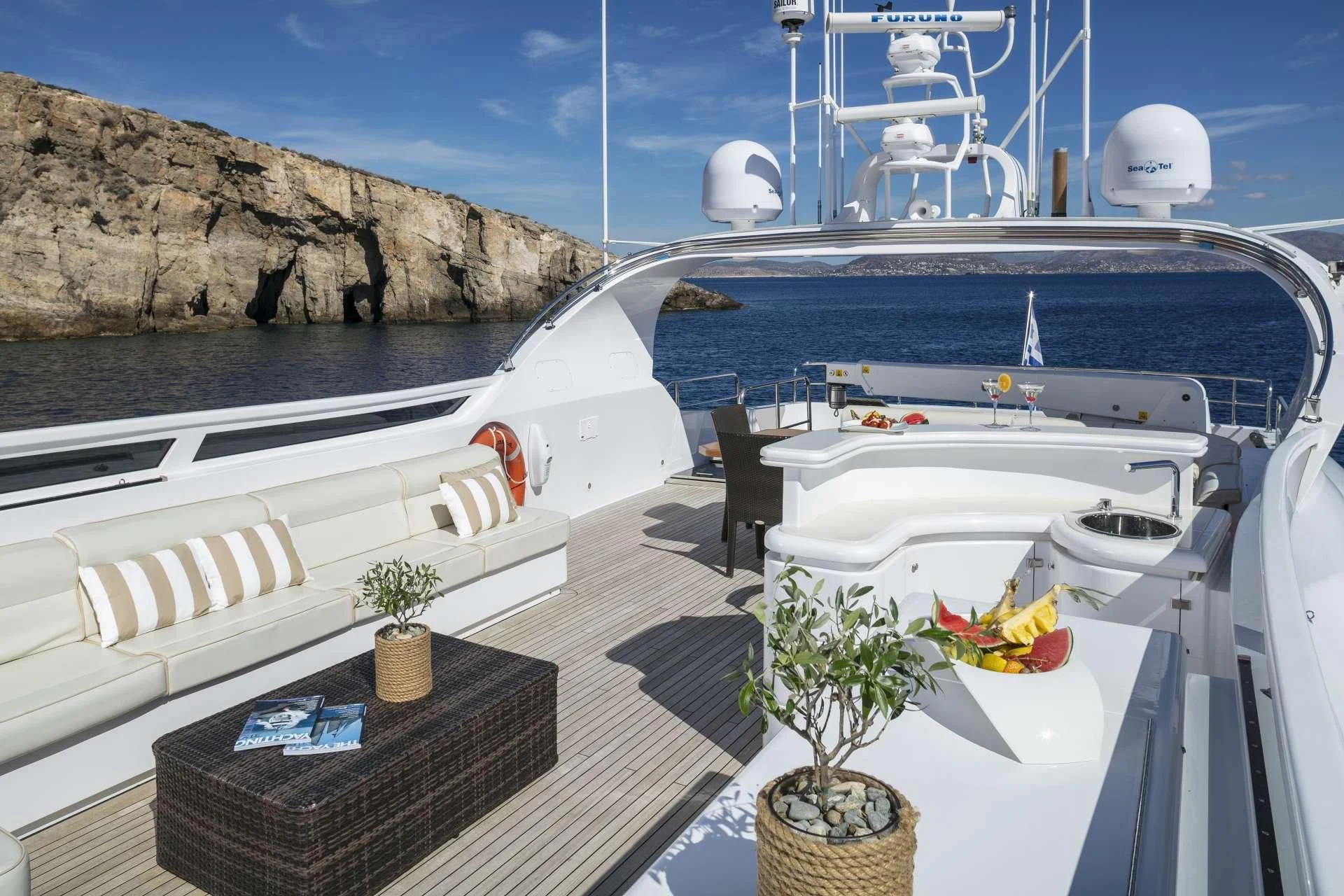 a boat on the water aboard ANASA Yacht for Sale