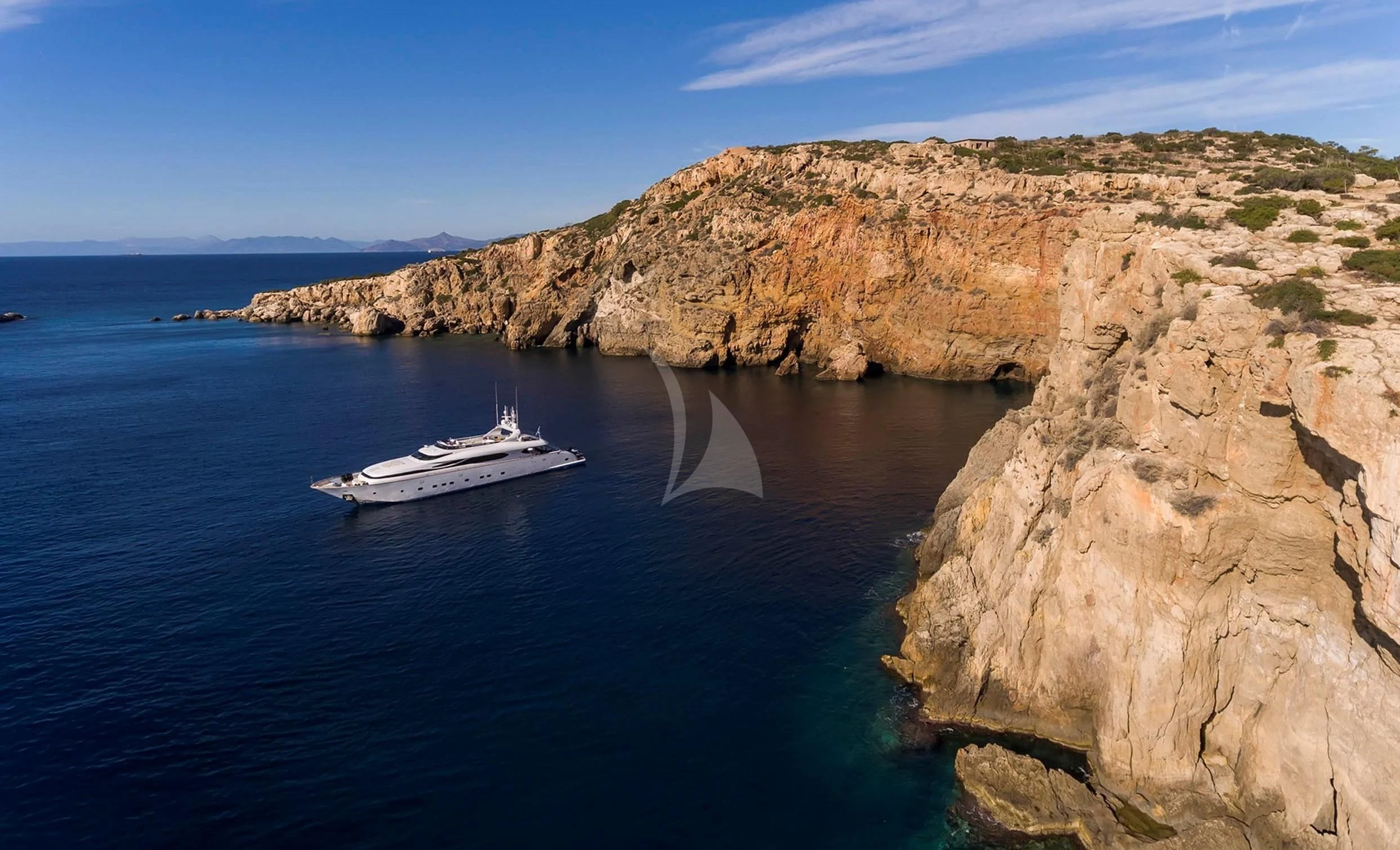 a boat sailing on the water aboard ANASA Yacht for Sale