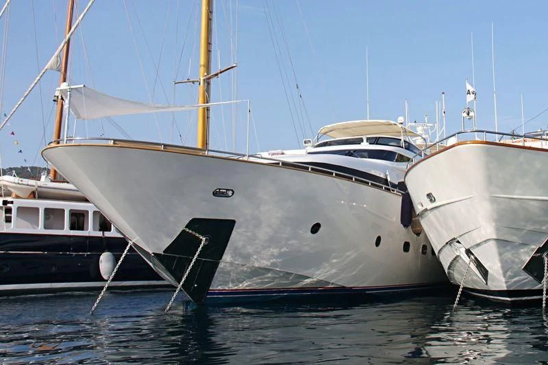 several boats in the water aboard ANASA Yacht for Sale
