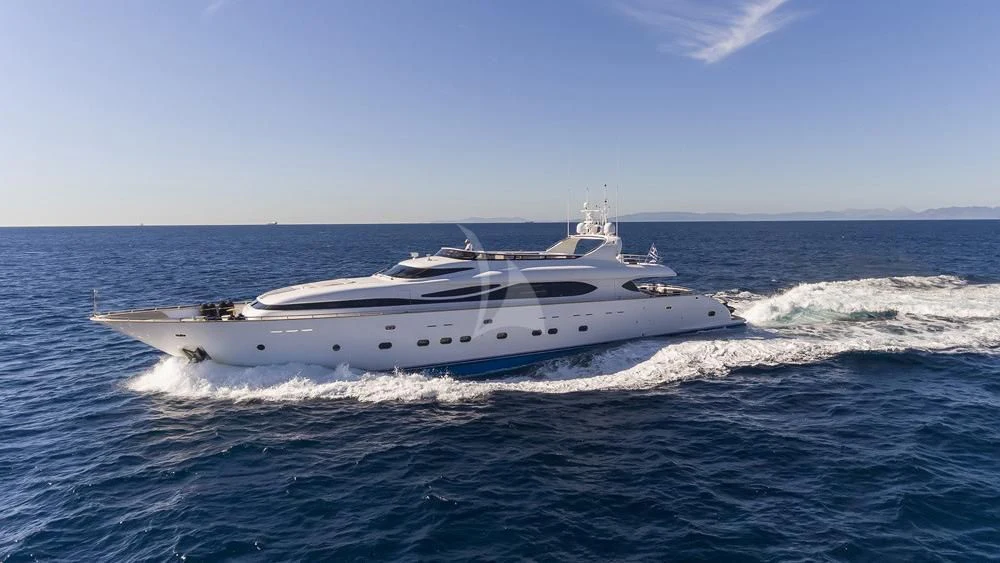 a boat on the water aboard ANASA Yacht for Sale