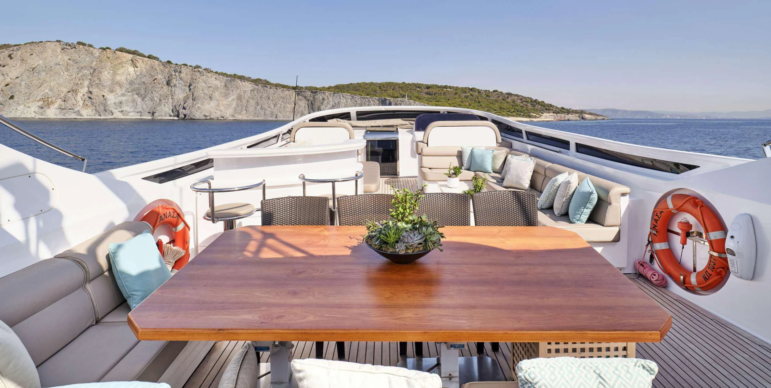 a boat on the water aboard ANASA Yacht for Sale