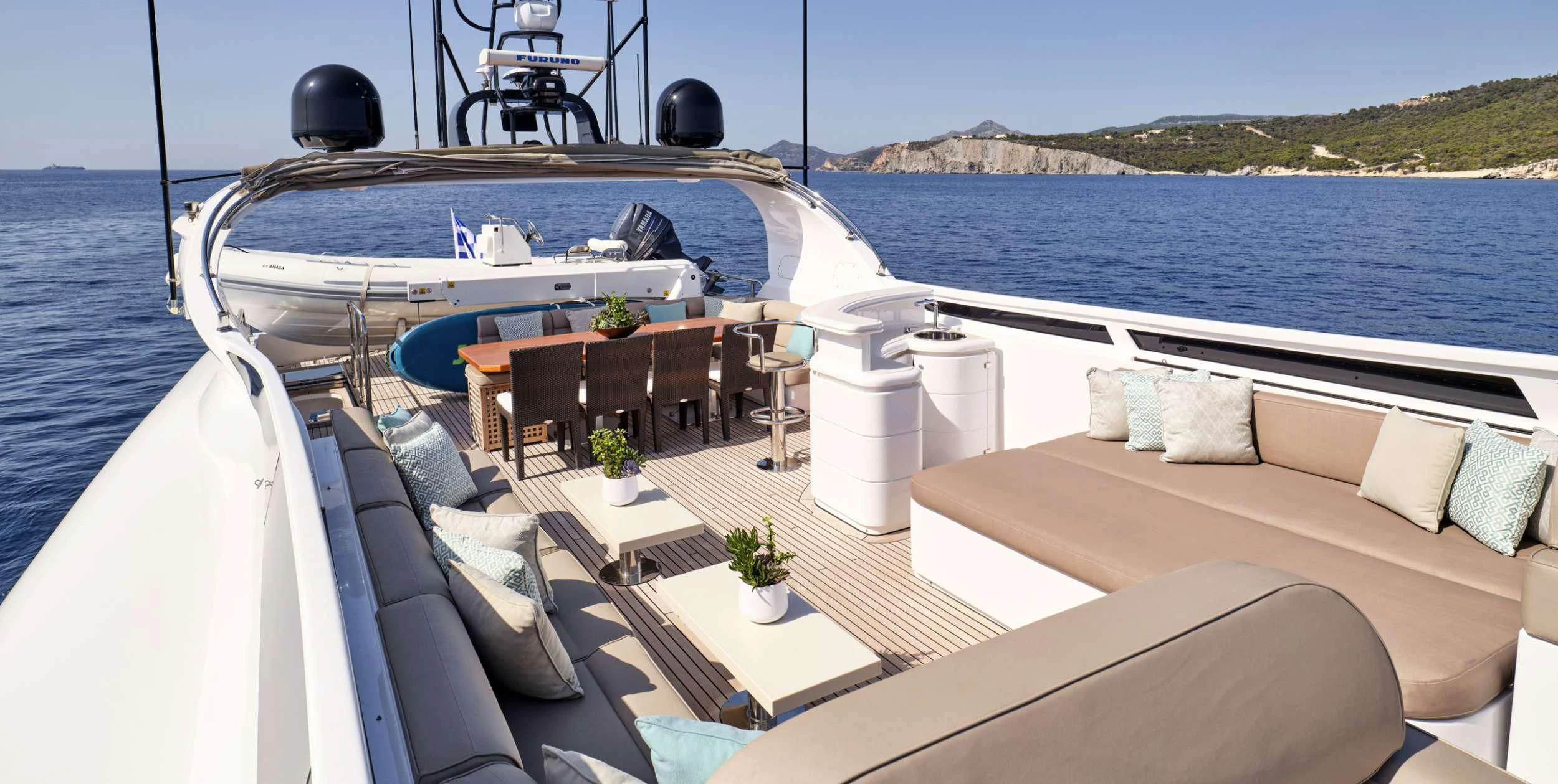 a boat on the water aboard ANASA Yacht for Sale