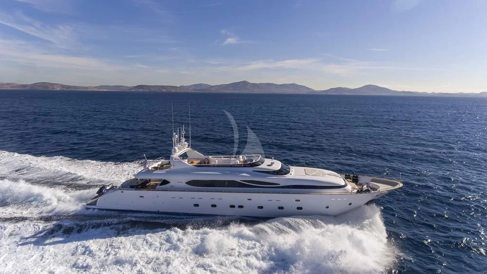 a boat on the water aboard ANASA Yacht for Sale