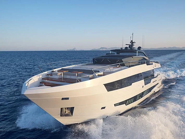 a white yacht on the water aboard NINITAS A Yacht for Sale