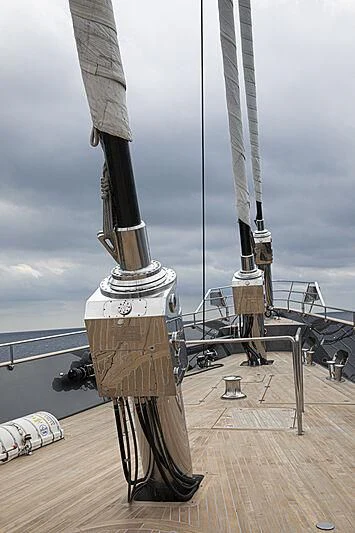 a rocket on a deck aboard M5 Yacht for Sale