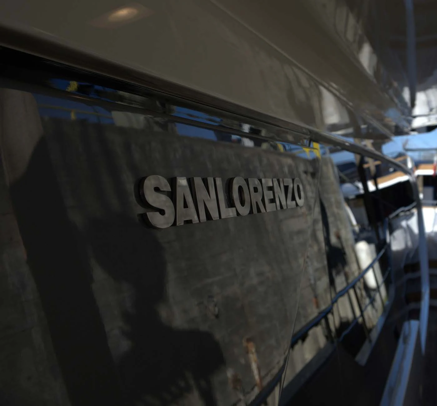a person walking down a sidewalk aboard QUEEN MARTINA Yacht for Sale