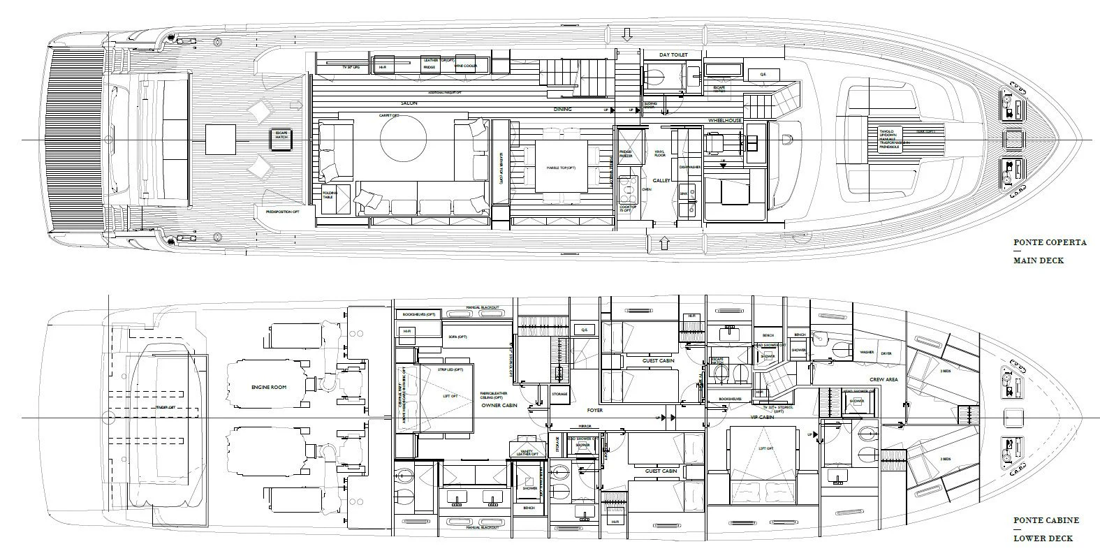 diagram aboard QUEEN MARTINA Yacht for Sale