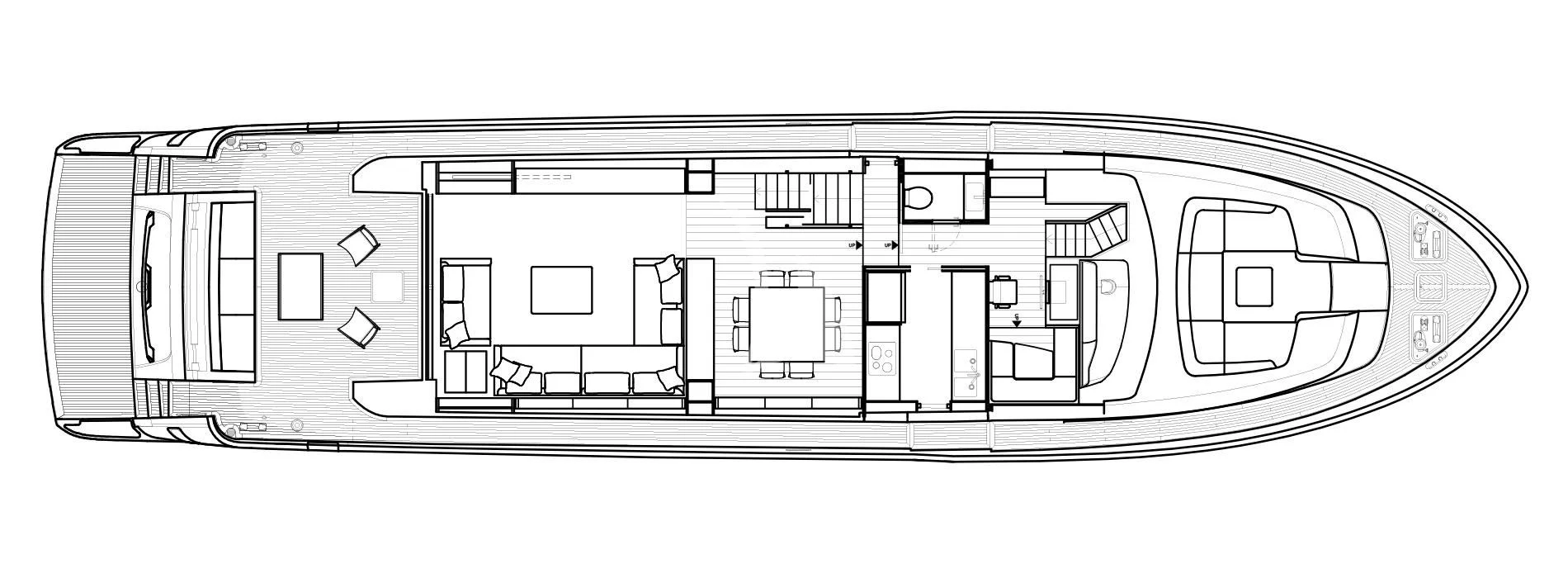 diagram, engineering drawing aboard QUEEN MARTINA Yacht for Sale