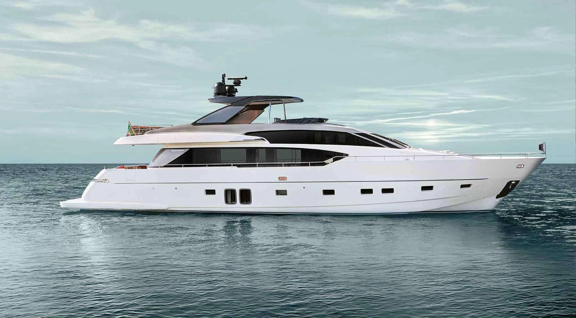 a white yacht in the water aboard QUEEN MARTINA Yacht for Sale