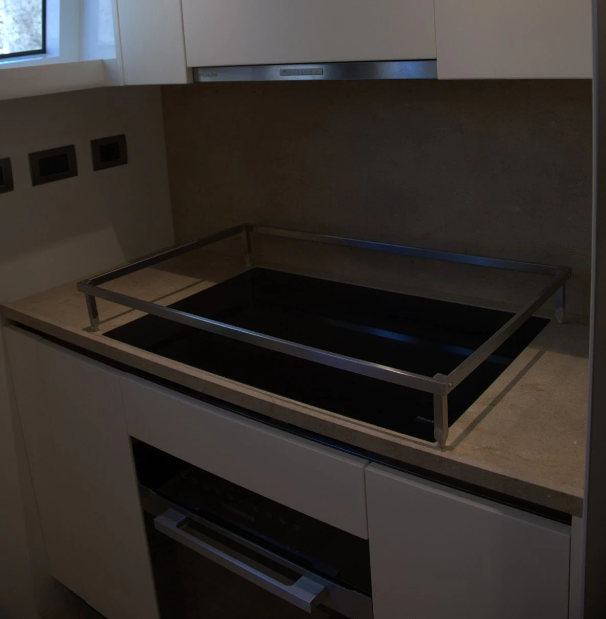 a kitchen with a large stainless steel stove aboard QUEEN MARTINA Yacht for Sale