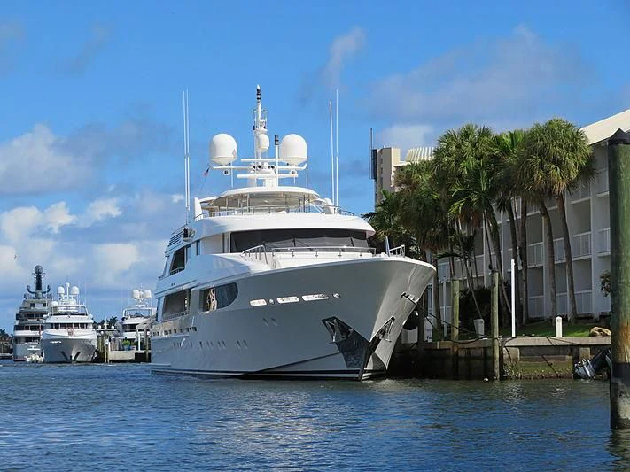 a couple of boats are parked in the water aboard SECOND LOVE Yacht for Charter