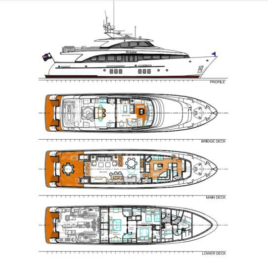 diagram aboard INDULGENCE Yacht for Sale