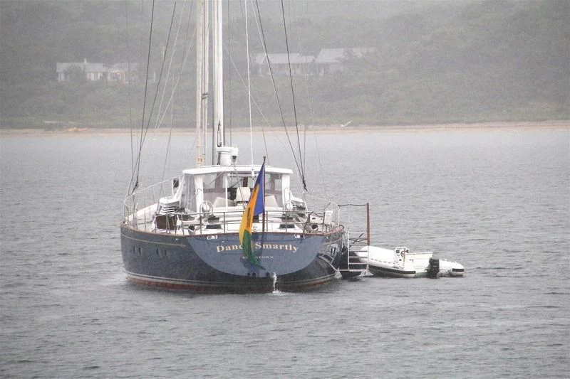 a boat in the water aboard DANCE SMARTLY Yacht for Sale