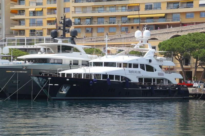 a couple of boats docked aboard BRAVELOVE ONE Yacht for Sale