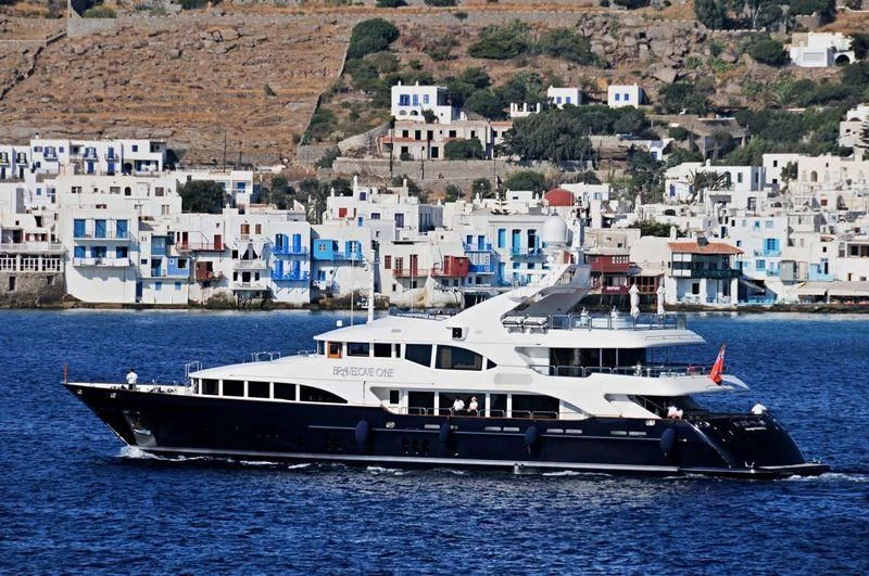 a boat on the water aboard BRAVELOVE ONE Yacht for Sale